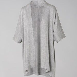 NWT S/M Soma Heather Opal Gray French Terry Lounge Wrap